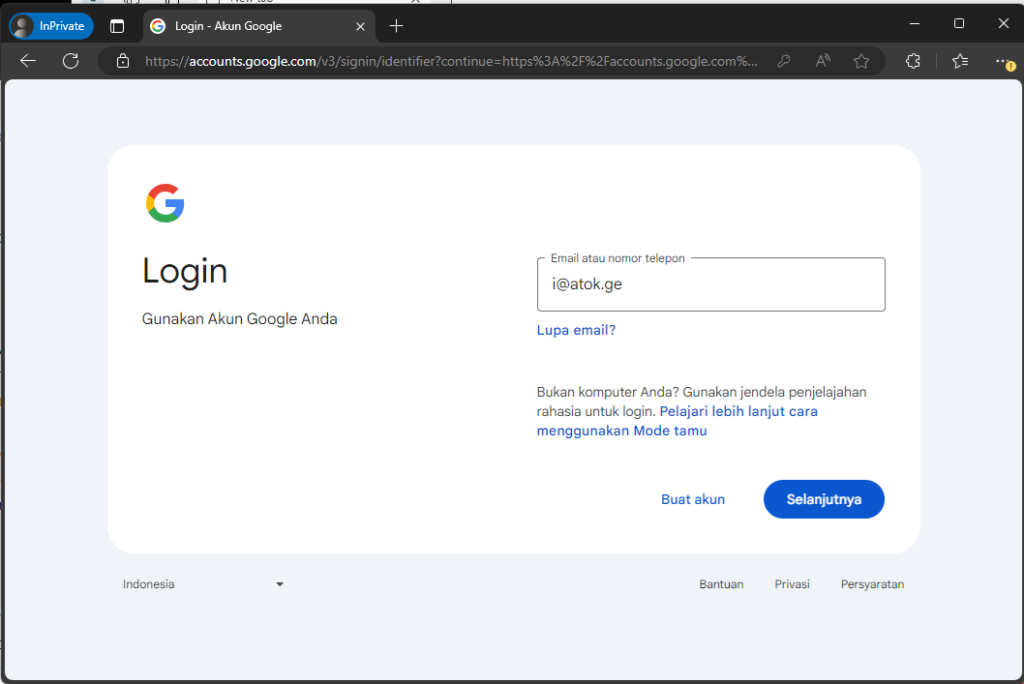 Login to Google Account